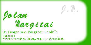 jolan margitai business card